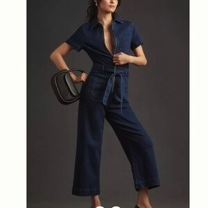Maeve Blue Denim Jumpsuit